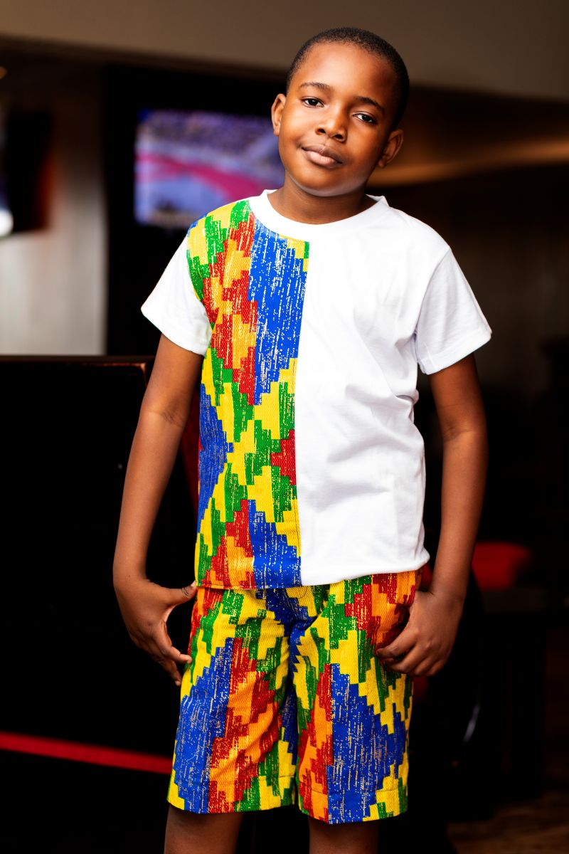 Ensemble short Kente