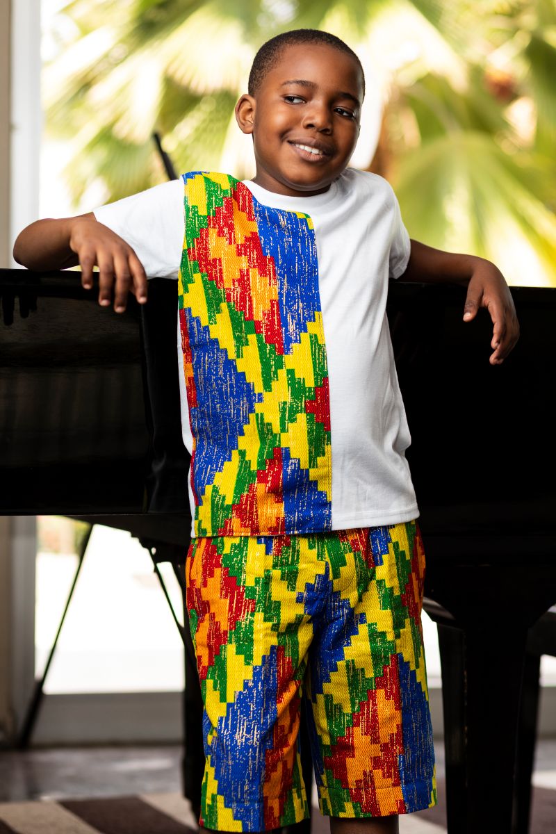 Ensemble short Kente