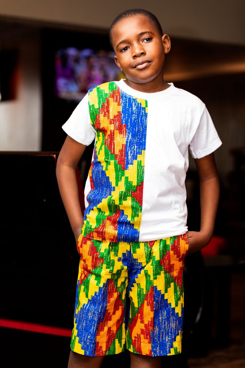 Ensemble short Kente