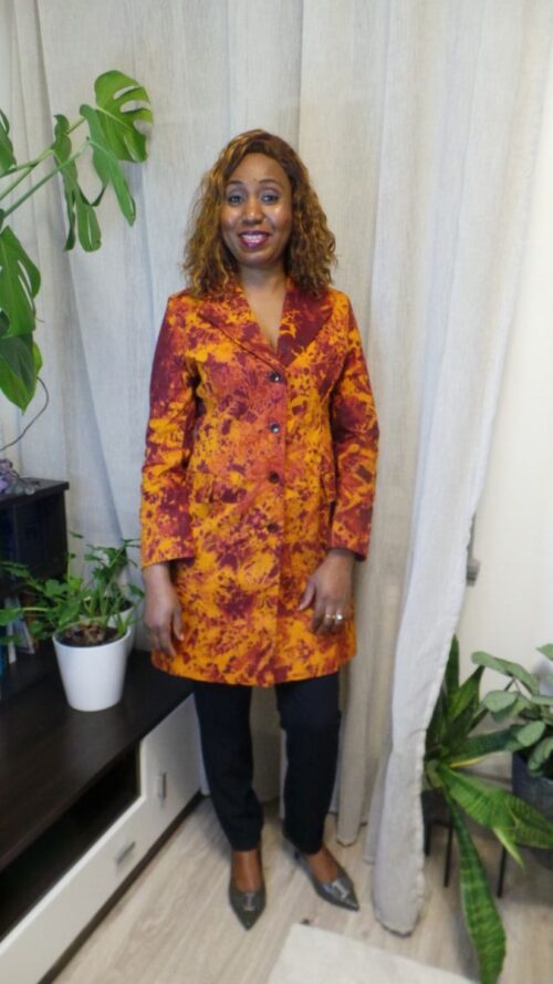 Manteau tie and dye citrine