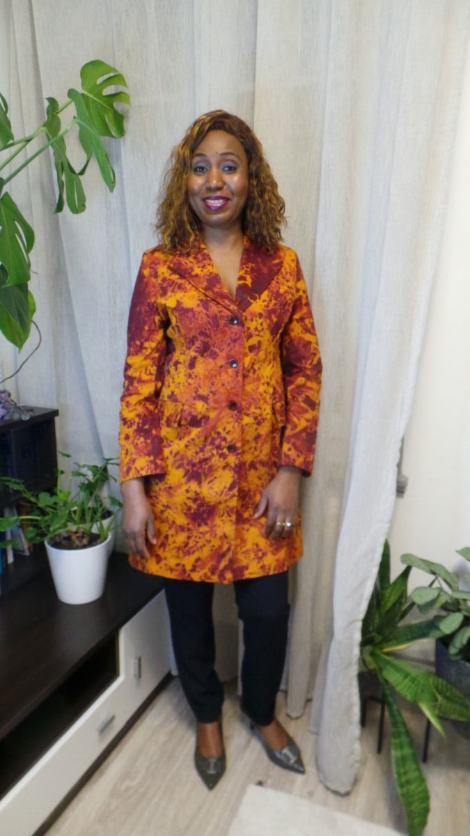 Manteau tie and dye citrine