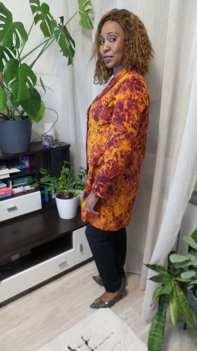 Manteau tie and dye citrine