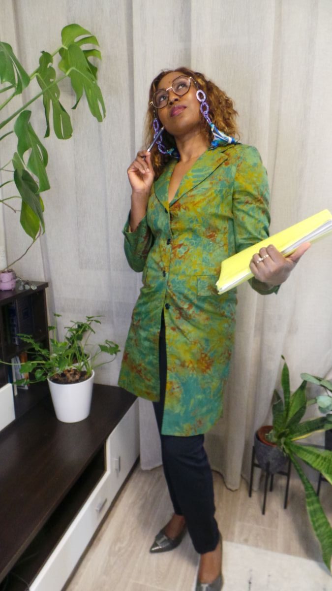 Manteau tie and dye citrine