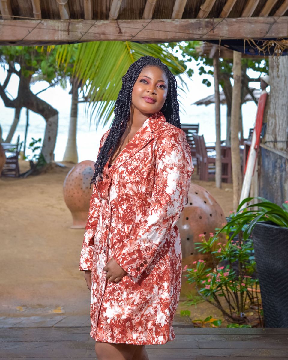 Manteau tie and dye Bordeaux