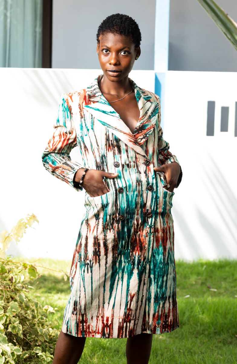 Manteau Tie and dye Green Butter