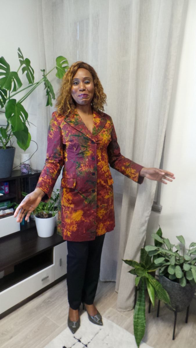 Manteau tie and dye citrine