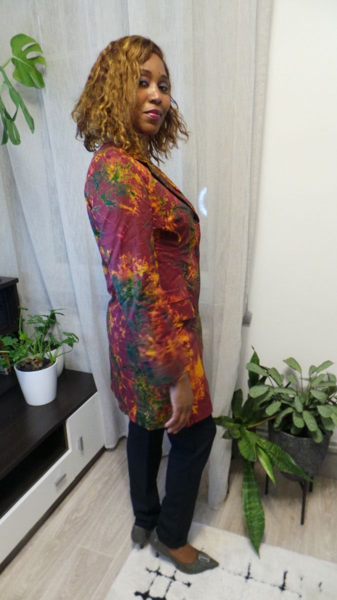 Manteau tie and dye citrine